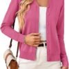 Women's Long Sleeve Button Down Vee Neck Classic Sweater Knit Cardigan